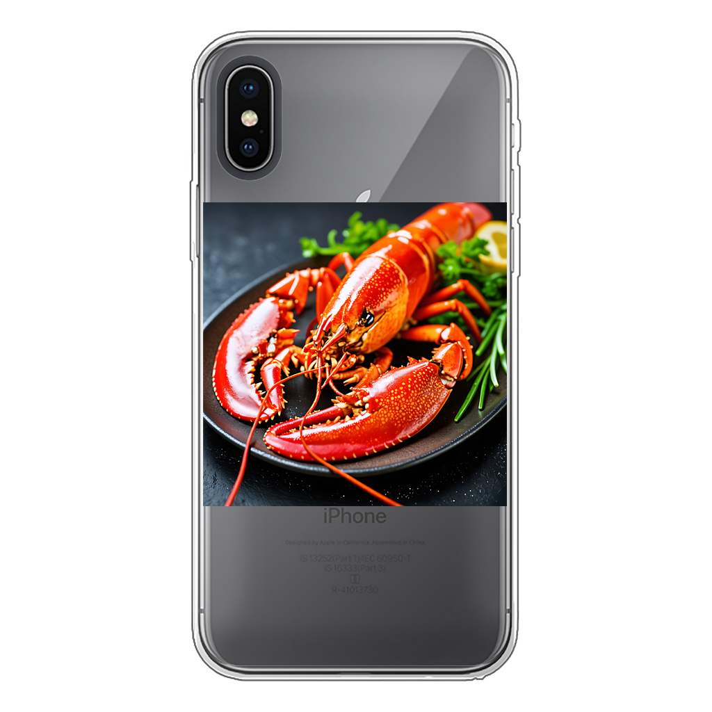 Food Back Printed Transparent Soft Phone Case