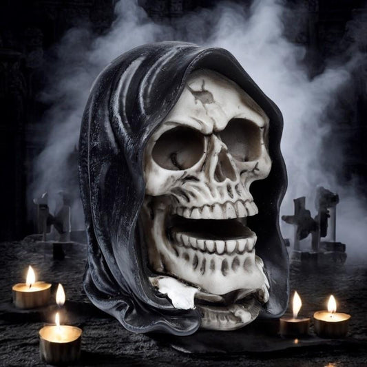 Reaper Skull Gothic Statue - Halloween Collectible Ornament Figurine