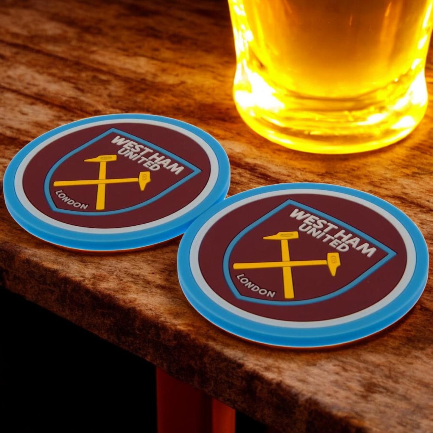 West Ham United Silicone 2 Coasters – Official Hammers Licensed Merchandise