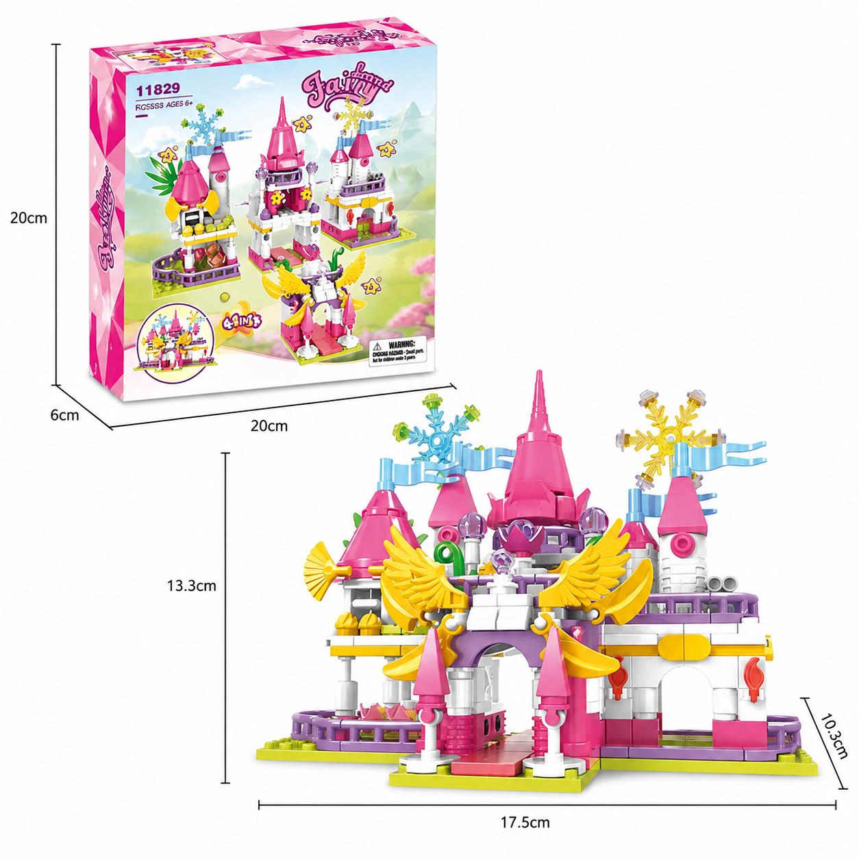 355pcs Fairy Land Castle Puzzle Princess Magical Fantasy Construction Set Gift