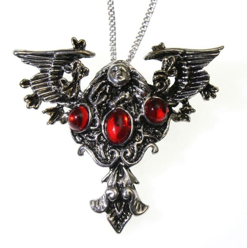 Angel of Midnight Gothic Pendant Necklace – Pewter Fantasy