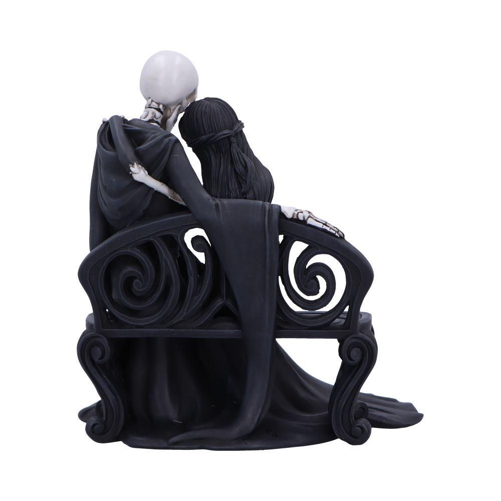 Romantic Death Embrace Statue Eternal Bond Skeleton Couple Fantasy Figurine