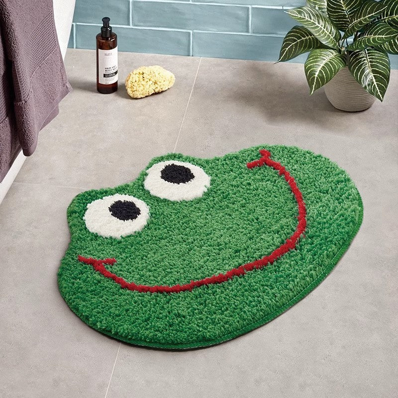 Household Frog Flocking Carpet Cartoon Animal Carpet Bathroom Bathroom Absorbent Non-slip