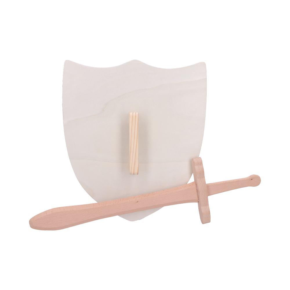 St. George Medieval Wooden Shield & Sword Set Knight Costume Accessory