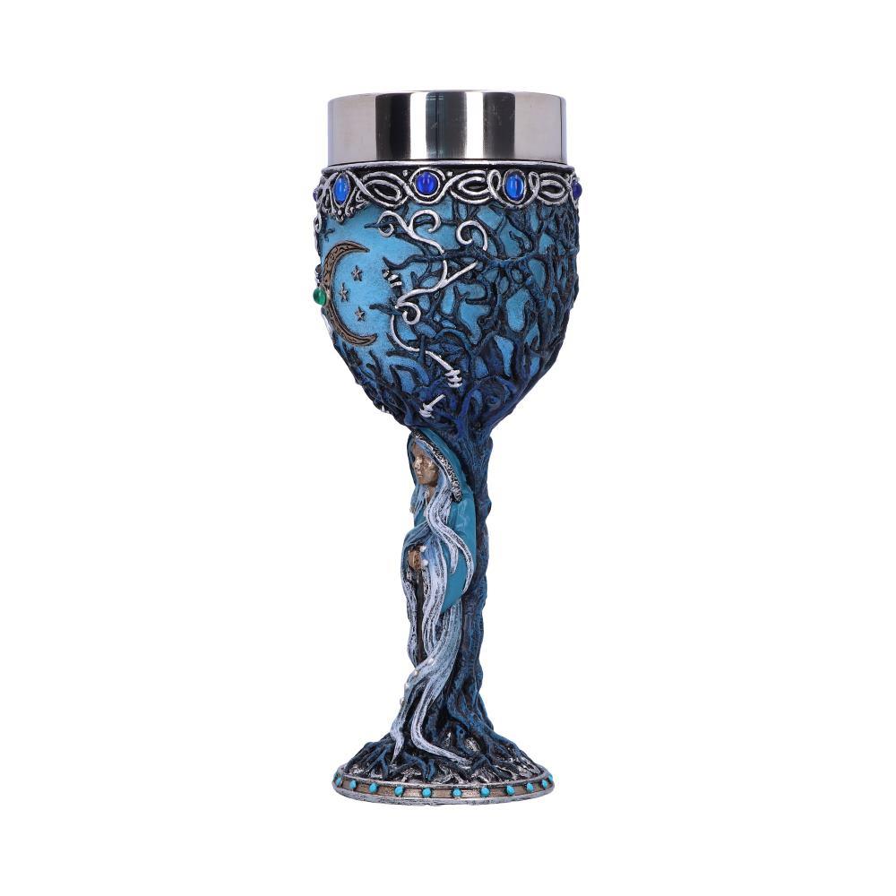 Wiccan Triple Moon Crone Chalice Goddess Goblet Pagan Ritual Alter Art Decor