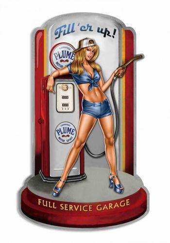 Pin Up Girls Retro Lady Vintage Style Metal Sign Plaque Man Cave Shed Bar Pub