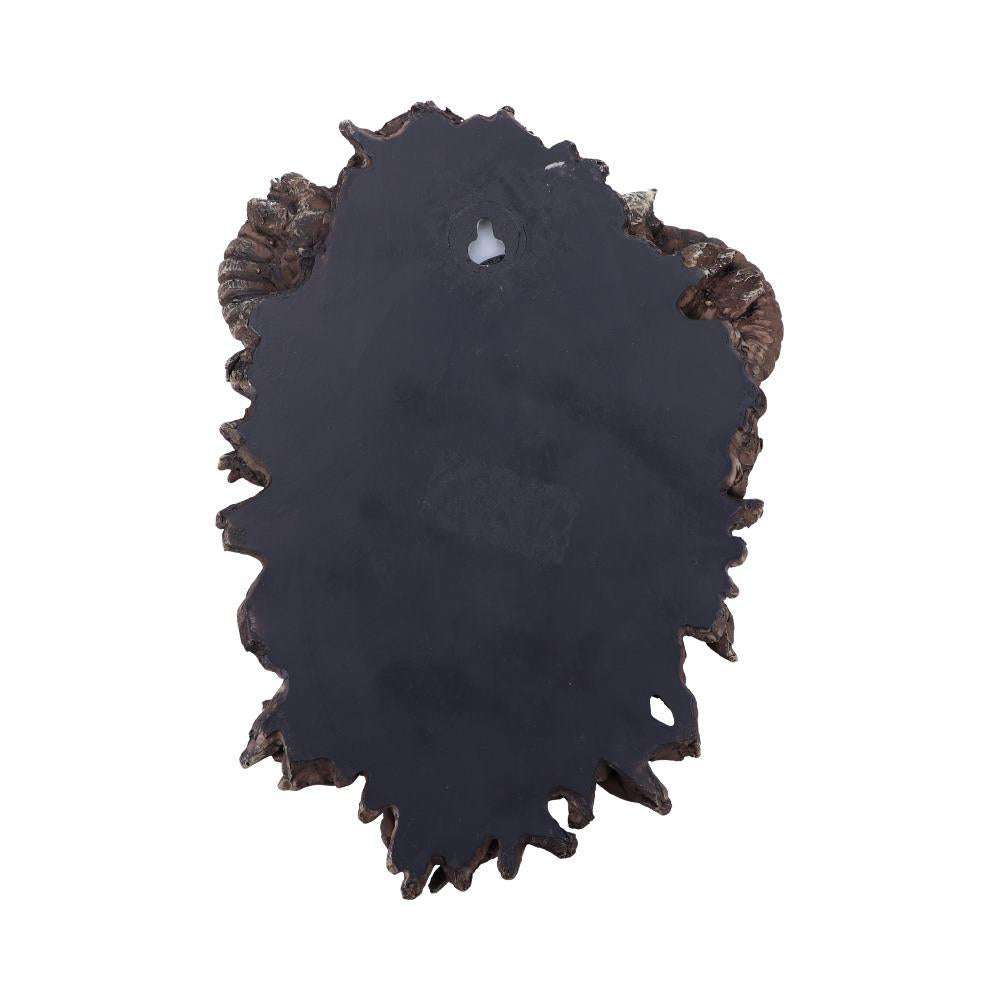 Pagan Horned Forest Guardian Sculpture Green Man Wall Plaque Wiccan Decor