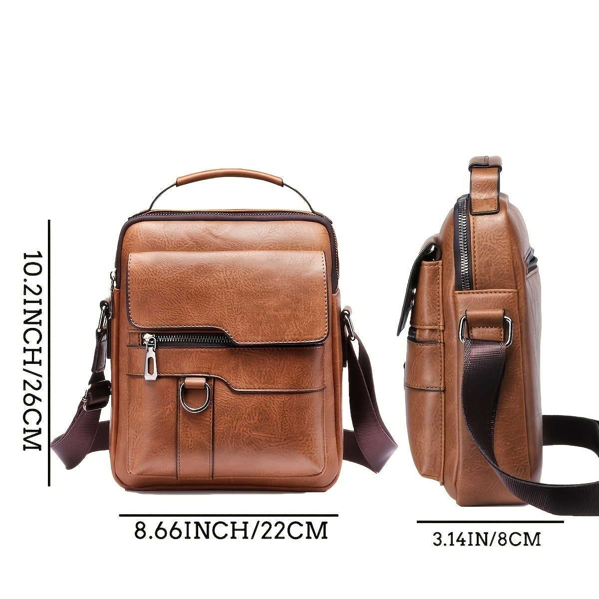 Men's New Shoulder Bag, Crossbody Bag For Men Messenger Bag Handbag, PU Leather Purse Messenger Crossbody Bags Casual