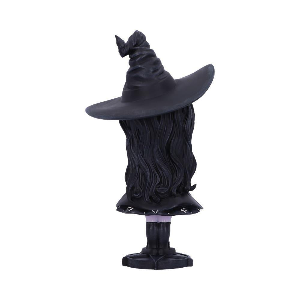 Cute Gothic Witch Figurine Spooky Halloween Art Decor Occult Collectible Gift