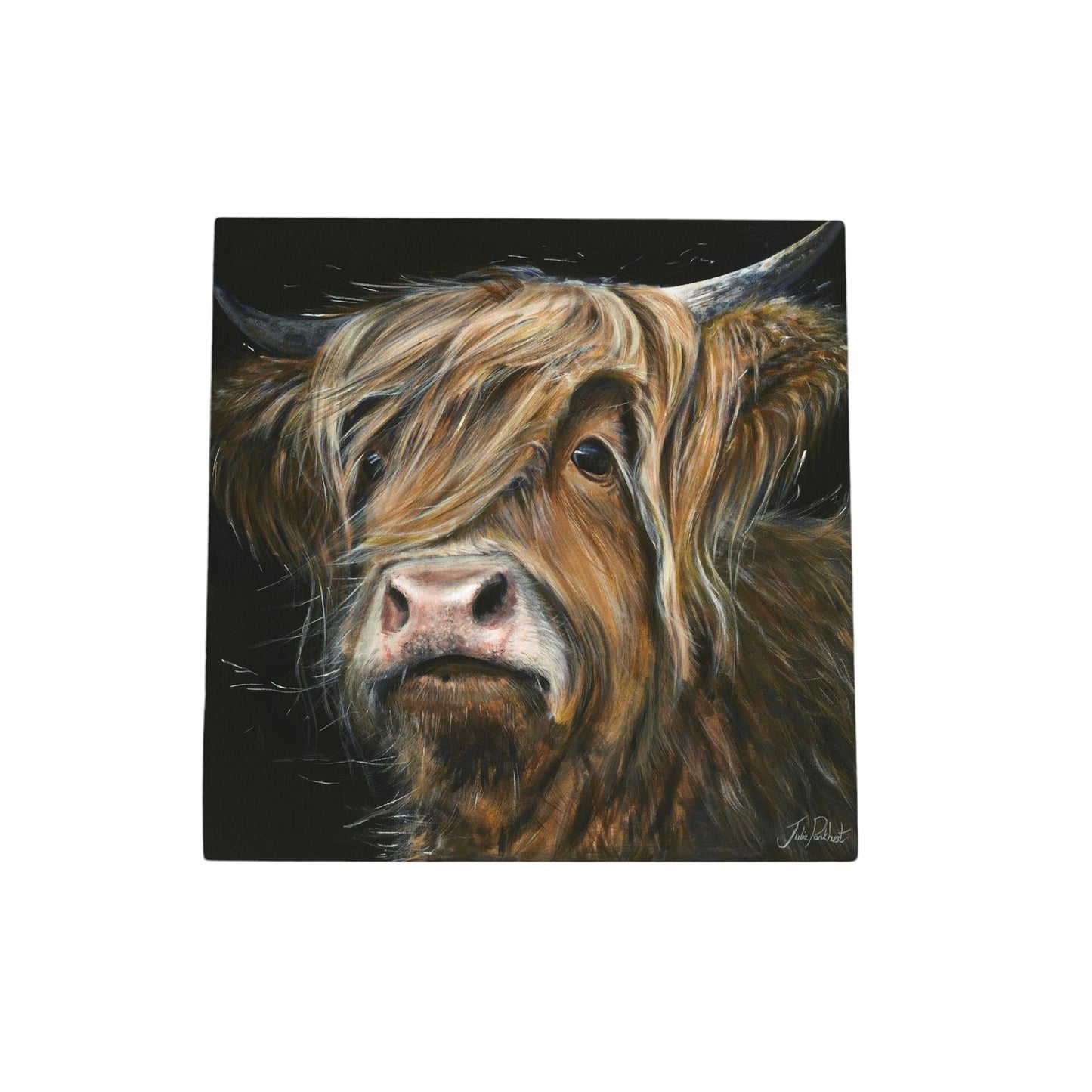 Duncan the Highland Cow Ceramic Art Tile | Pankhurst Gallery