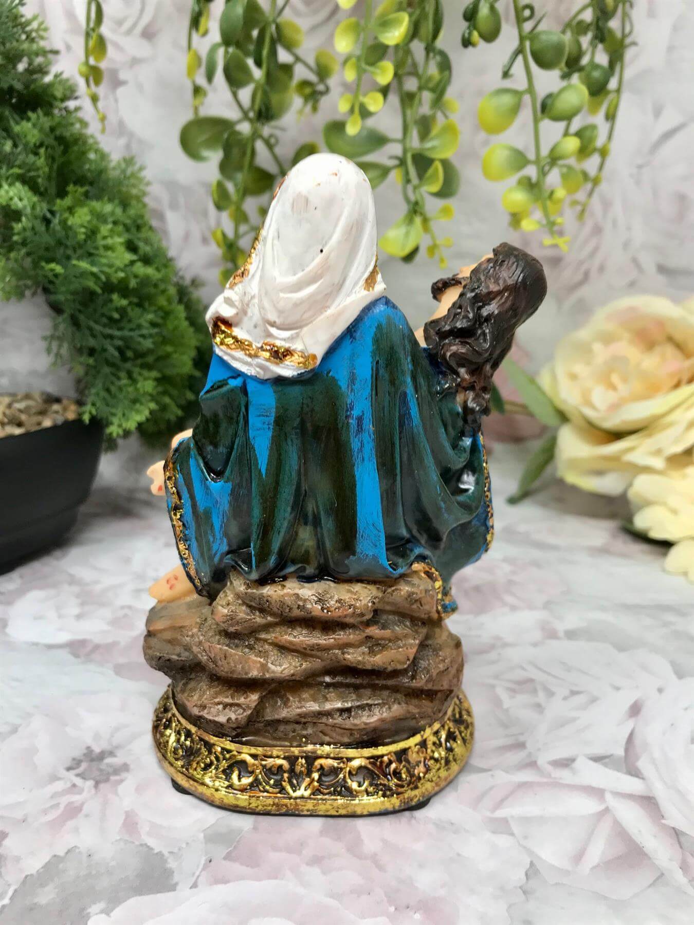 La Pieta Statue Of The Virgin Mary Holding Jesus Religious Gift Ornament Sculpture 14 cm