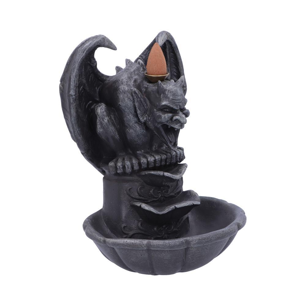 Dark Gargoyle Incense Cone Burner Gothic Backflow Smoke Tower Horror Statue