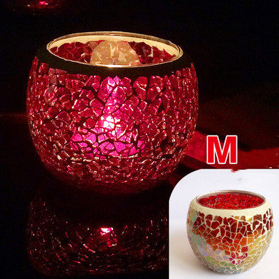 European Glass Mosaic Candle Holder Gift Ornament