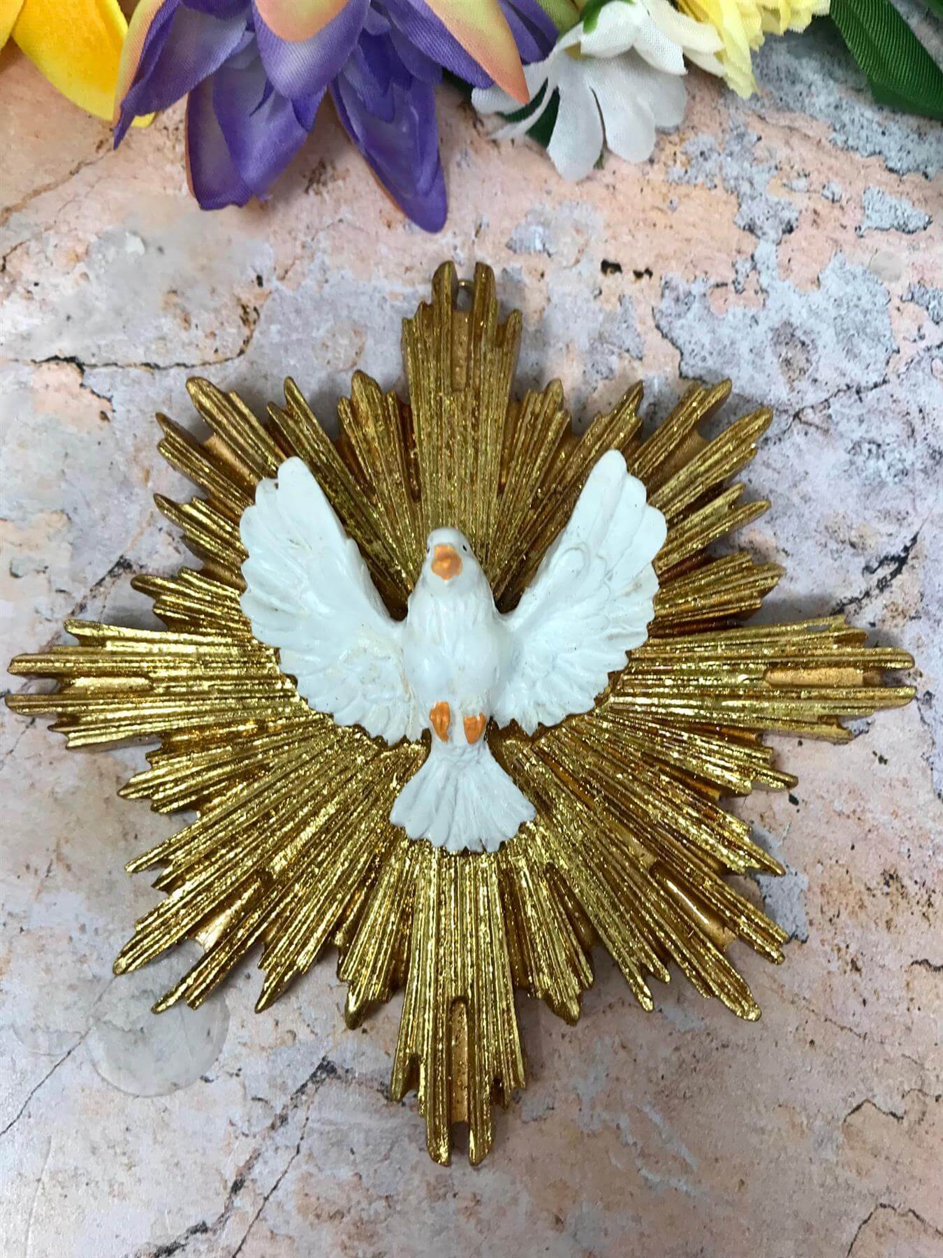 Holy Spirit Wall Plaque Trinity Dove Religious Art Confirmation Keepsake