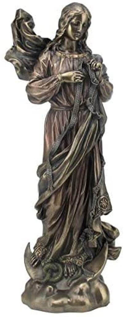 Osiris Trading UK Bronze Effect Virgin Mary Our Lady Untier Of Knots Sculpture Statue Religious Ornament