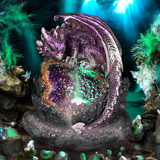 LED Dragon Backflow Incense Burner - Stunning Fantasy Crystal Decor