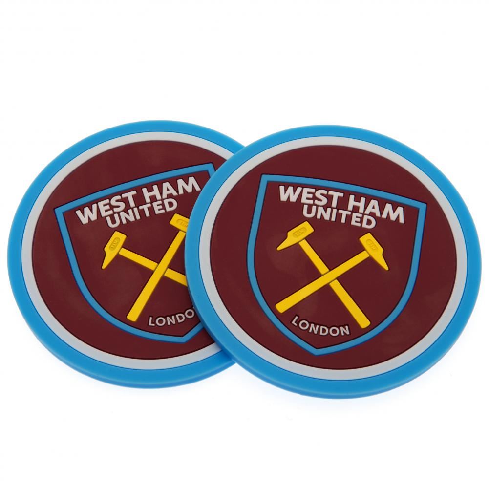 West Ham United Silicone 2 Coasters – Official Hammers Licensed Merchandise