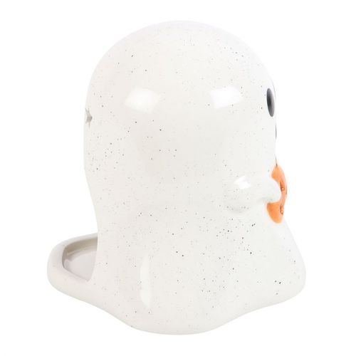 Ghost Tealight Holder with Pumpkin