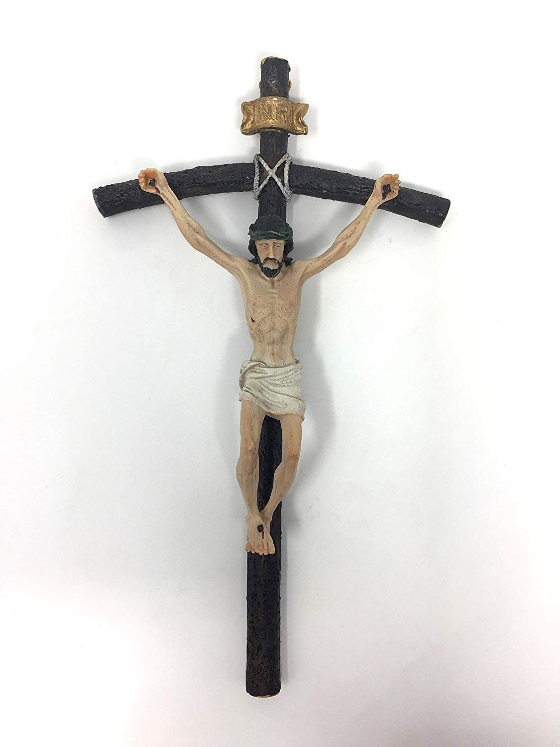 Crucifix Hanging Cross Resin Corpus Christi Jesus Christ Religious Wall Ornament-Osiris Craftworks