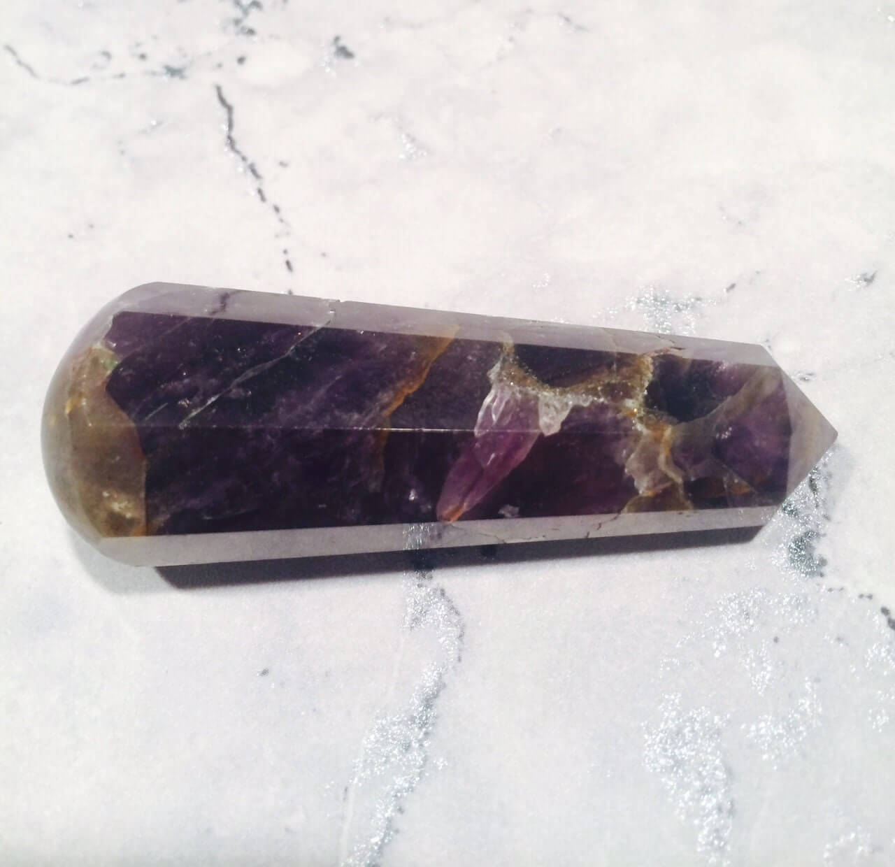 Small Amethyst Wand Reiki Crystal Healing Great Aid for Meditation or Spirituality Enhancer