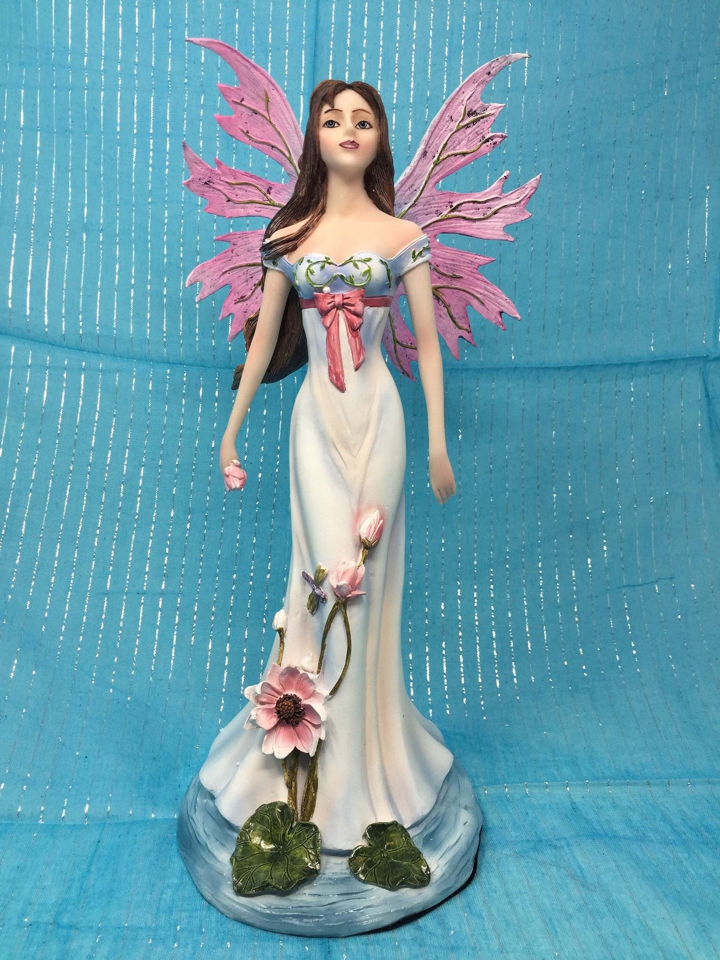 Elegant Spring Blossom Fairy Statue, Ethereal Graceful Flower Spirit Figurine, Enchanted Faerie Collectible, Whimsical Home Décor Piece-Osiris Craftworks