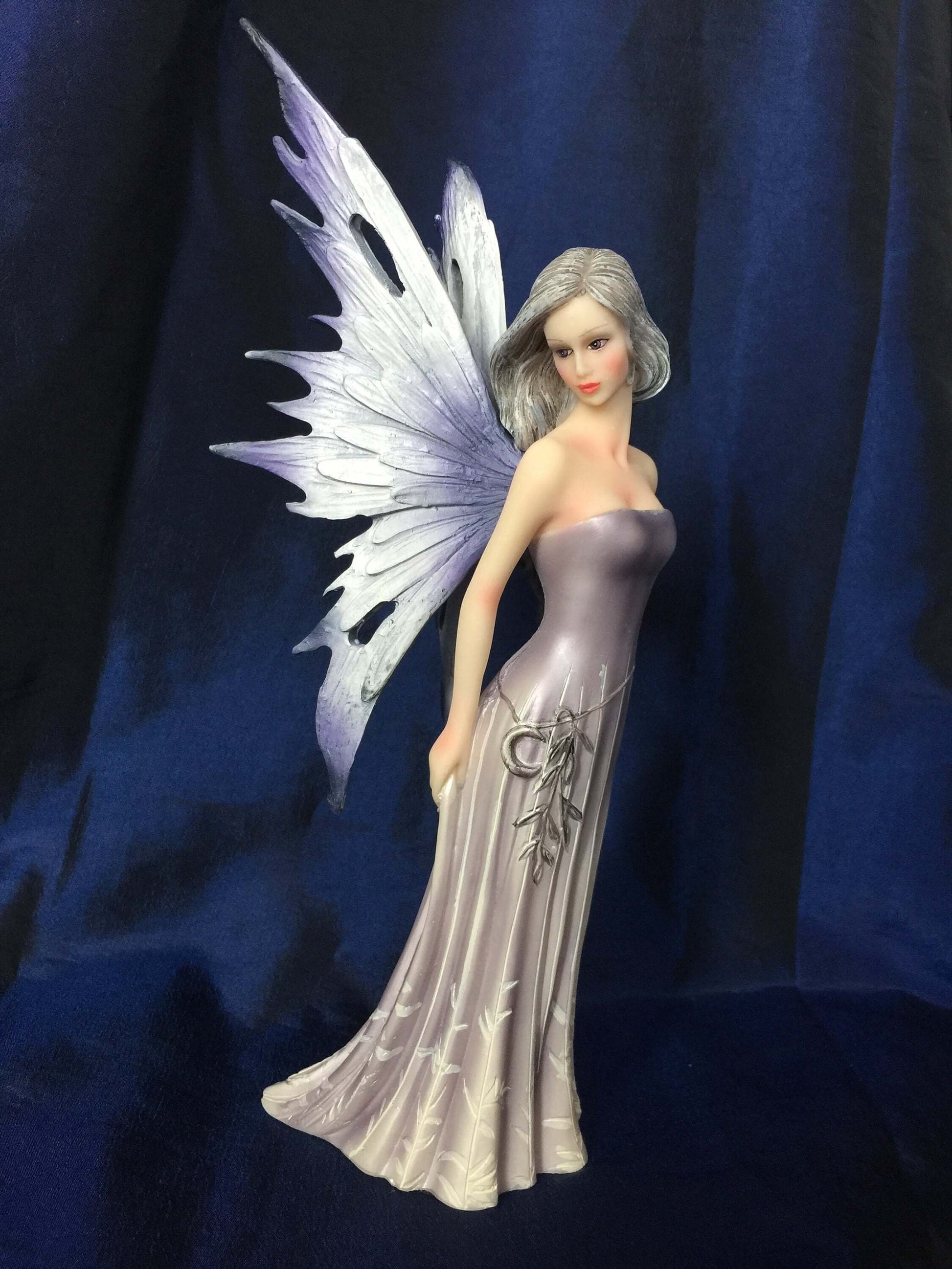 Ethereal Fairy Figurine with Delicate Wings, Enchanted Resin Fairy, Graceful Fantasy Decor, Elegant Mystical Being Sculpture-Osiris Craftworks