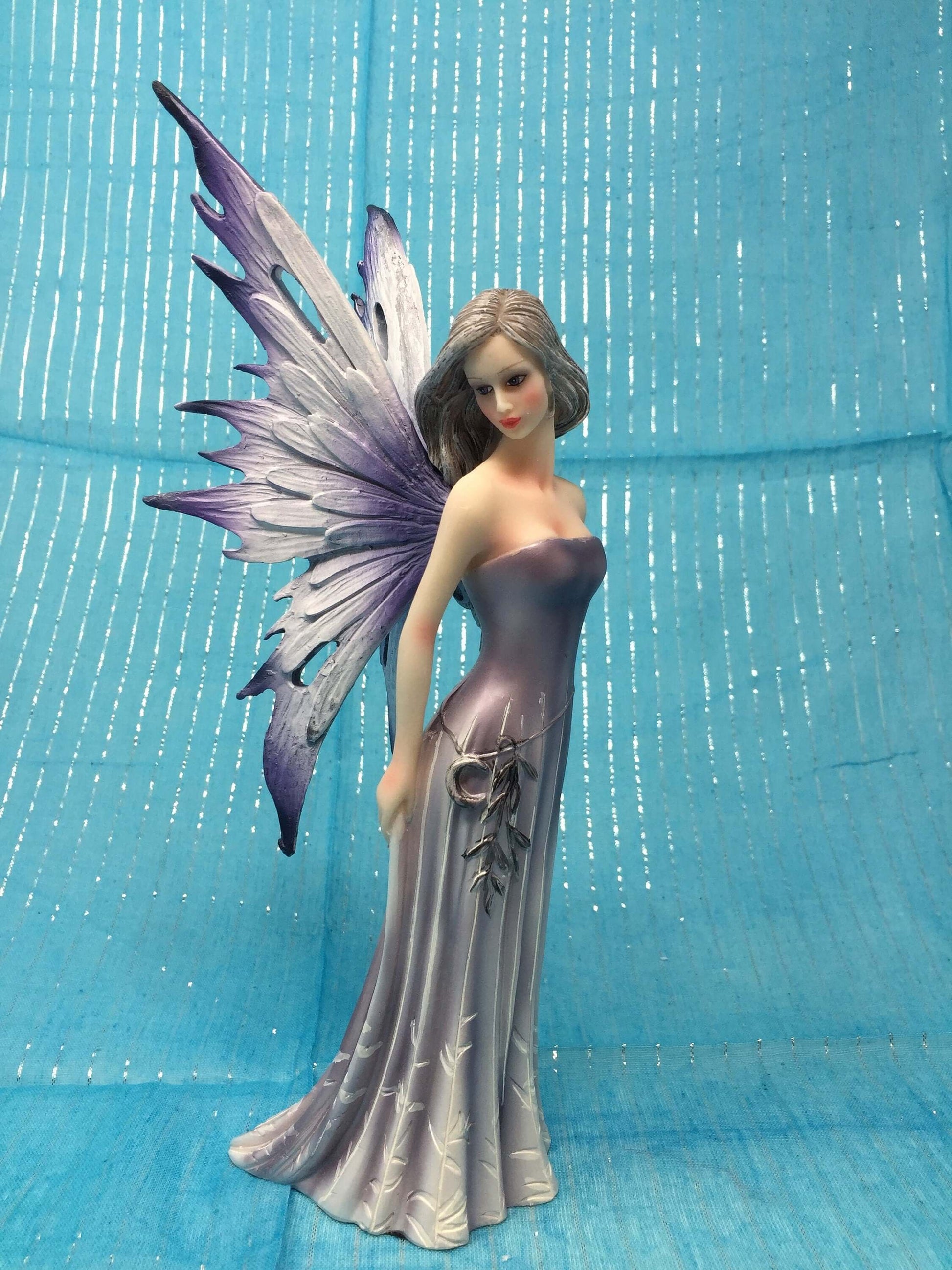 Ethereal Fairy Figurine with Delicate Wings, Enchanted Resin Fairy, Graceful Fantasy Decor, Elegant Mystical Being Sculpture-Osiris Craftworks