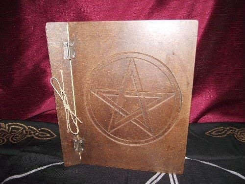 Carnet de notes vierge à effet antique New Age Pentagramme Livre des ombres Journal intime Wicca Païen