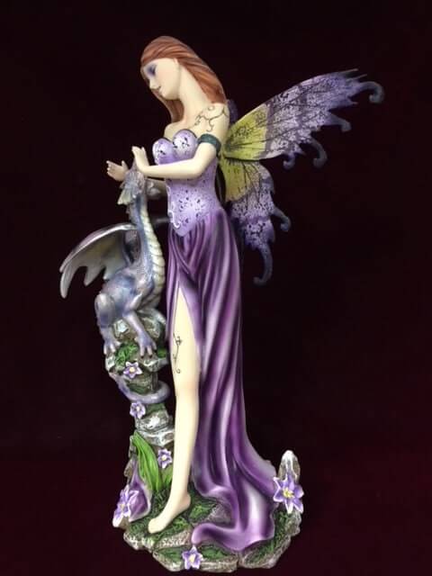 Enchanted Fairy and Dragon Companion Statue - Majestic Fantasy Resin Figurine for Collectors and Home Decor-Osiris Craftworks