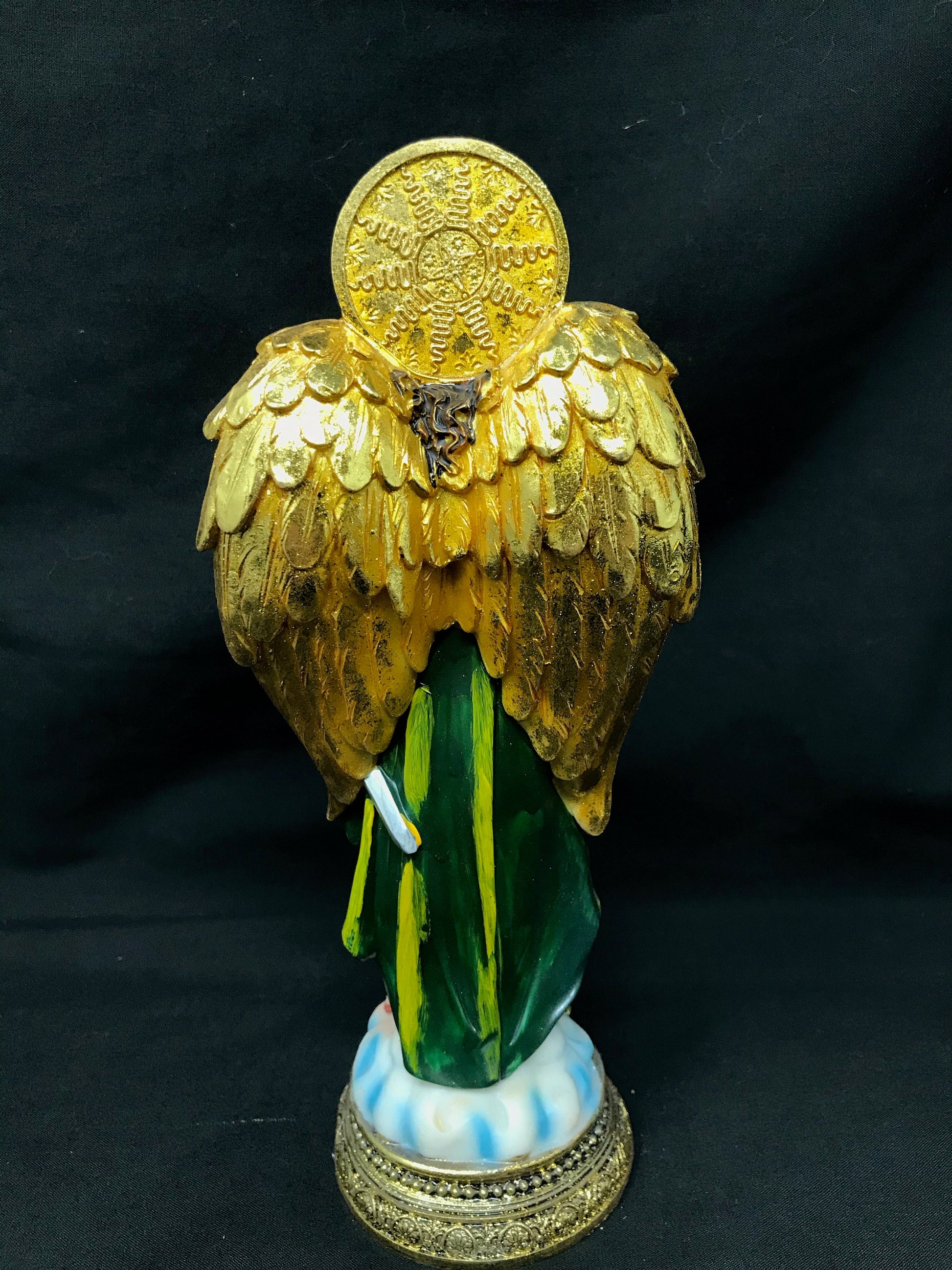 Resplendent Archangel Jophiel Figurine , Hand-Painted Resin, Patron Saint of Artists and Illumination, Spiritual Decor, Angelic Statue-Osiris Craftworks