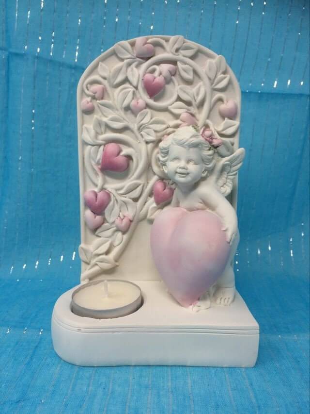 Angel Cherub Loving Heart Candle Holder Ornament - Perfect Gift for Mothers!-Osiris Craftworks