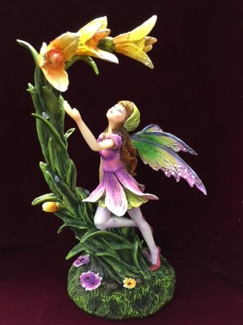 Standing Flower Fairy Statue Mythical Creatures Figure Sculpture Ornament Gift-Osiris Craftworks