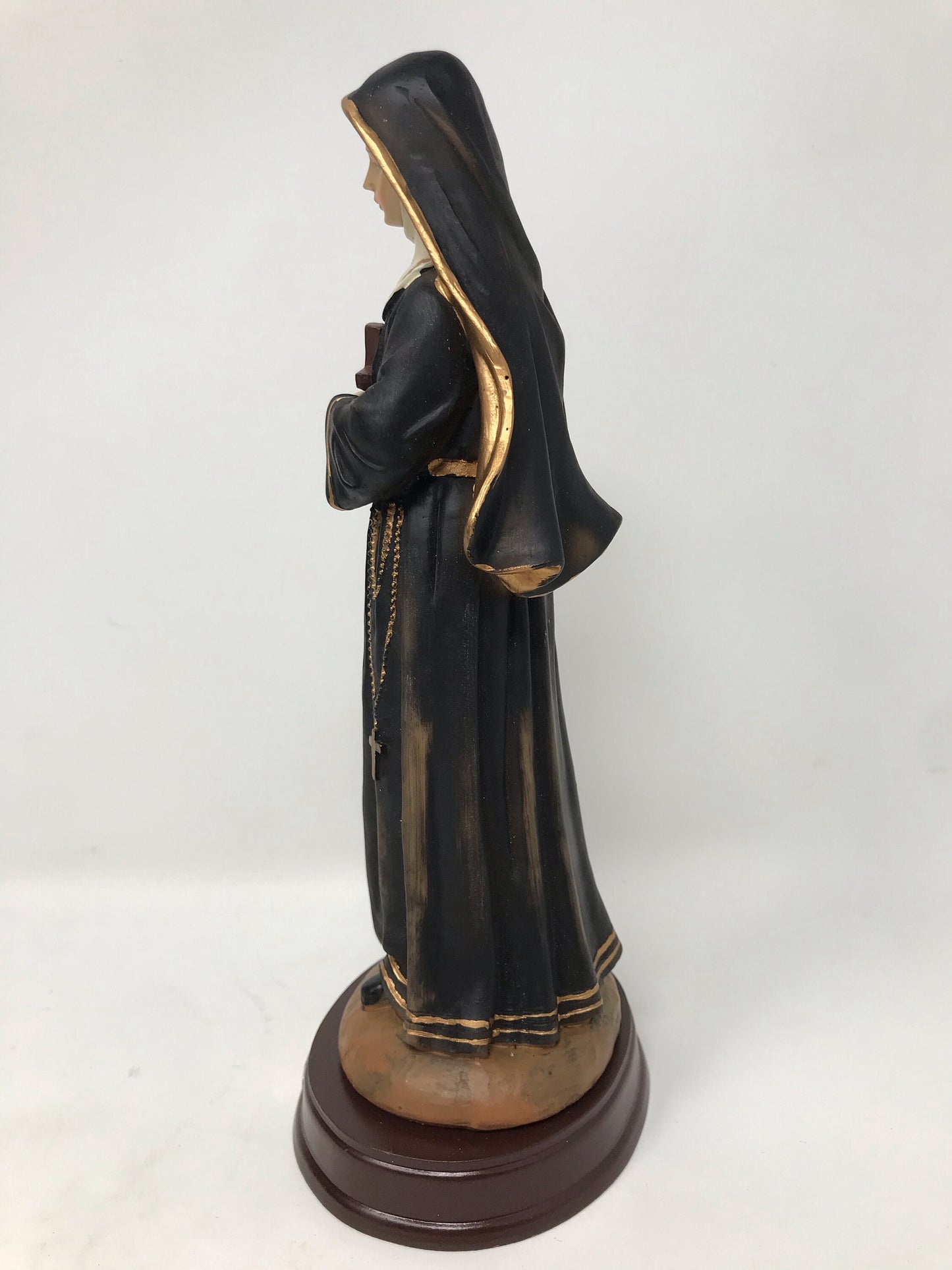 Saint Rita of Cascia Resin Statue, Patron Saint of Lost Causes, Detailed Religious Figurine, Inspirational Christian Art, Spiritual Decor-Osiris Craftworks