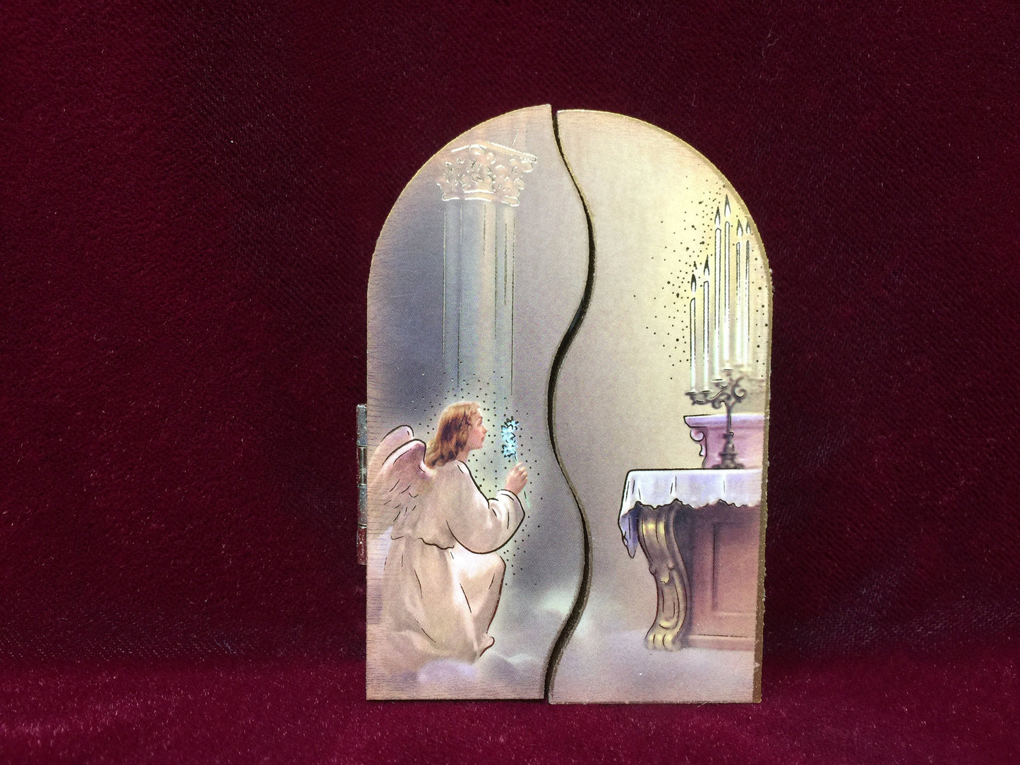 Holy Family Folding Wall Plaque Religious Ornament Triptych Home Decoration Gift-Osiris Craftworks