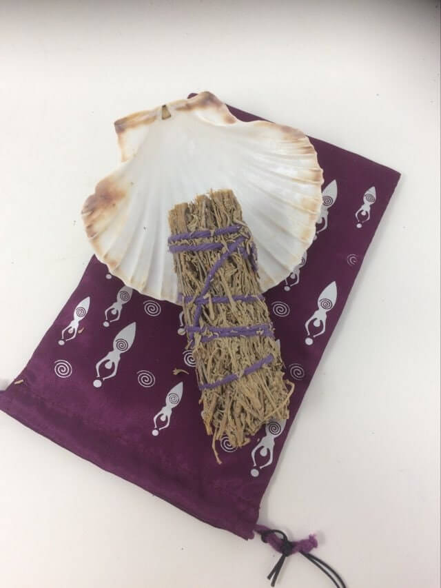 Goddess Smudging Kit Remove Negative Energy Space Clearing Pagan Crystal Cleansing