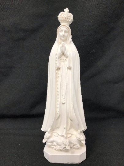 Blessed Virgin Mary Our Lady of Fatima White Statue Figurine-Osiris Craftworks