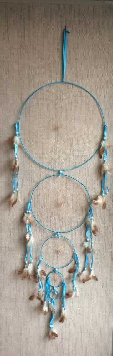 Large Native American Style Dream Catcher for Bedroom Wall Hanging Decorations Ornaments Craft Blue