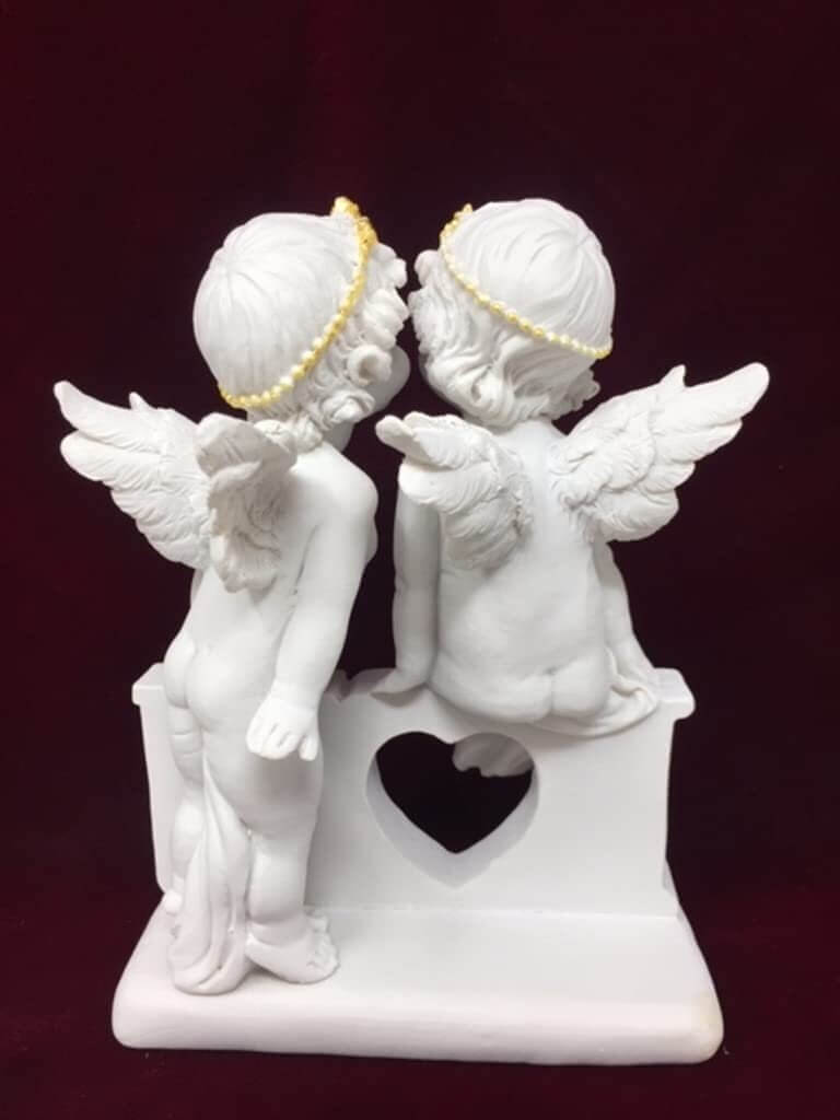 Guardian Angel Figurine Cupid Cherubs Statue Ornament I Love You Sculpture-Osiris Craftworks