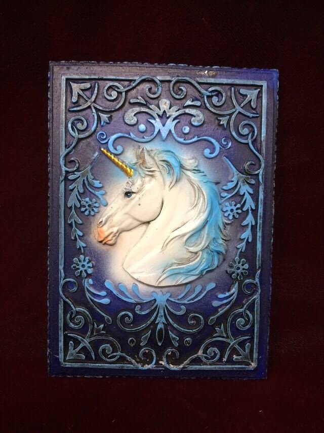 Novelty Blue Unicorn Fantasy Trinket Box Ornament Secret Stash Unicorn Collection