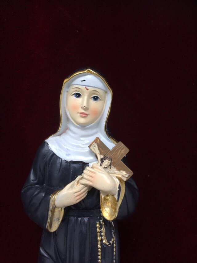 Saint Rita Resin Statue Patron Saint of Lost Causes, Detailed Religious Figurine, Spiritual Decor, Inspirational Catholic Figure-Osiris Craftworks