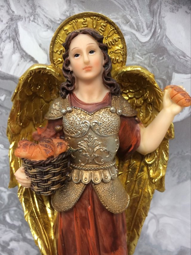 Archangel Barachiel Statue Religious Figurine Sculpture Ornament Angel of Blessing-Osiris Craftworks