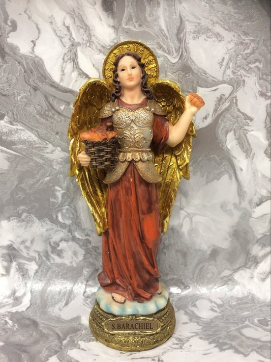 Archangel Barachiel Statue Religious Figurine Sculpture Ornament Angel of Blessing-Osiris Craftworks