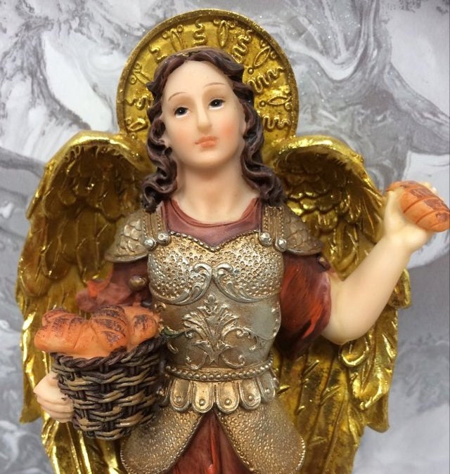 Archangel Barachiel Statue Religious Figurine Sculpture Ornament Angel of Blessing-Osiris Craftworks