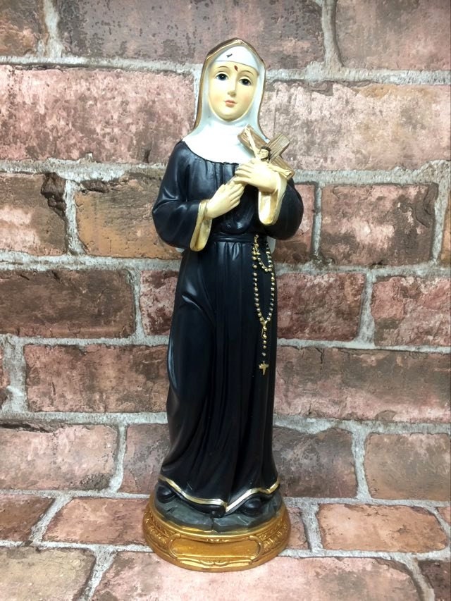 Santa Rita of Cascia Statue Catholic Saint Sculpture Religious Ornament Figurine-Osiris Craftworks