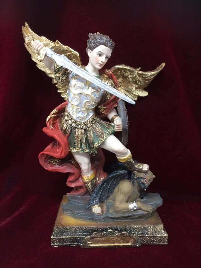 St Michael Archangel Statue Religious Figurine Saint Sculpture Ornament-Osiris Craftworks