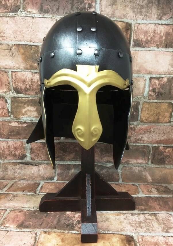 Medieval Style Knight Templar Metal Helmet Display Ornament Home Decoration-Osiris Craftworks