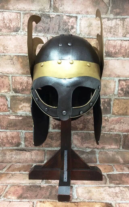 Medieval Style Knight Templar Metal Helmet Display Ornament Armor Home Decoration-Osiris Craftworks