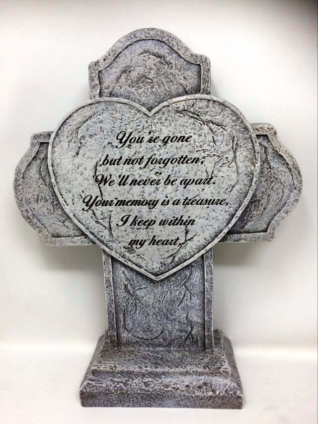 You Are Gone But Not Forgotten" - Resin Memorial Plaque - 32cm - Tribute Garden Decor - Heartfelt Sympathy Gift - Remembrance Stone-Osiris Craftworks