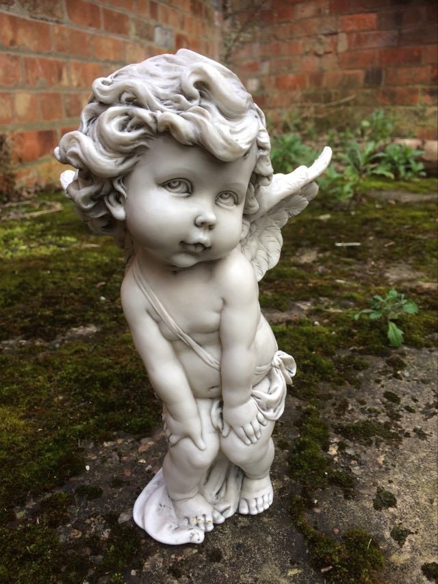 Guardian Angel Figurine Cherub Statue Resin Grave or Garden Ornament Sculpture Statue Graveside Figure-Osiris Craftworks