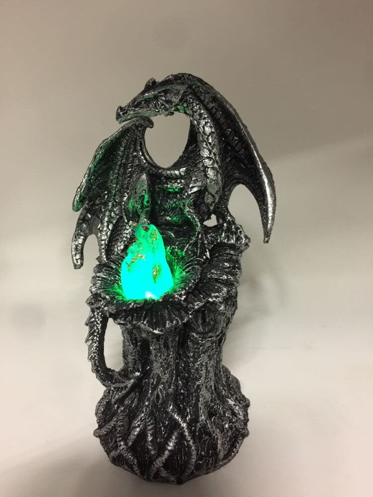 Dragon Guardian with LED Light Fantasy Sculpture Mythical Statue Ornament Gift Dragons Design B-Osiris Craftworks